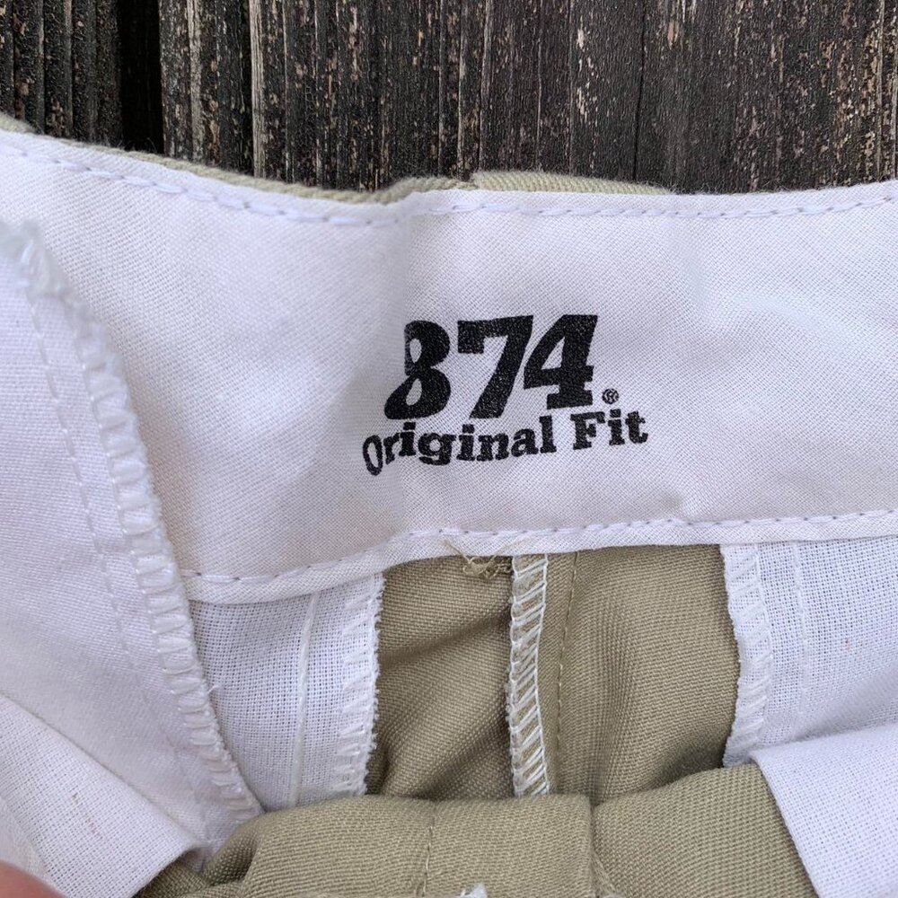 Vintage Tan Khaki Dickies 874 Original Fit Chino Pants 30x31 - Picture 4 of 4